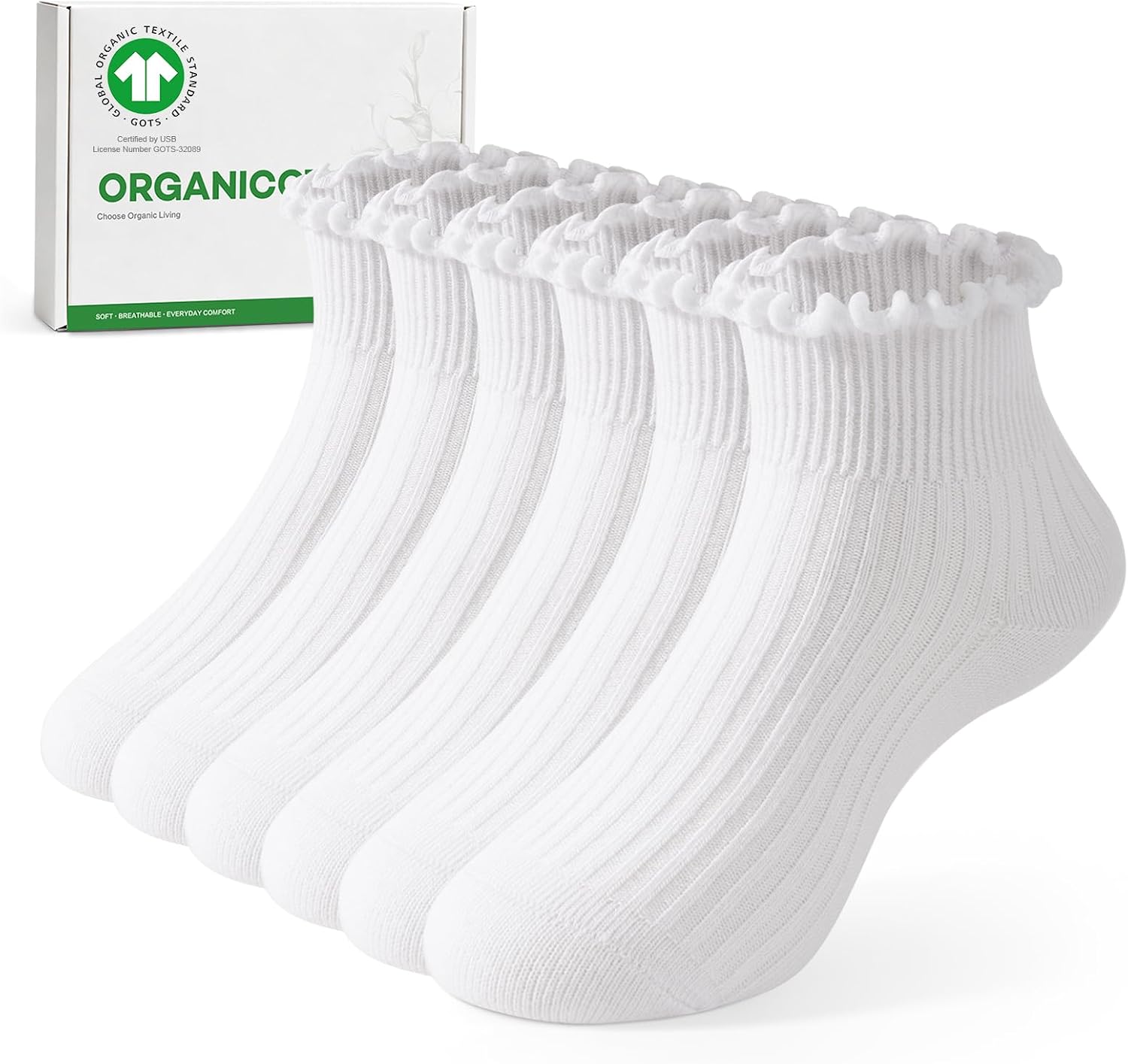 Thumbnail 6 de ORGANICOT Toddler Ruffle Socks Organic Cotton