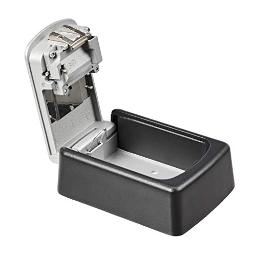 Detalle de Amazon Basics Boîtier mural range-clé à combinaison 4 chiffres – Noir, 8,6 x 12 x 3,5 cm