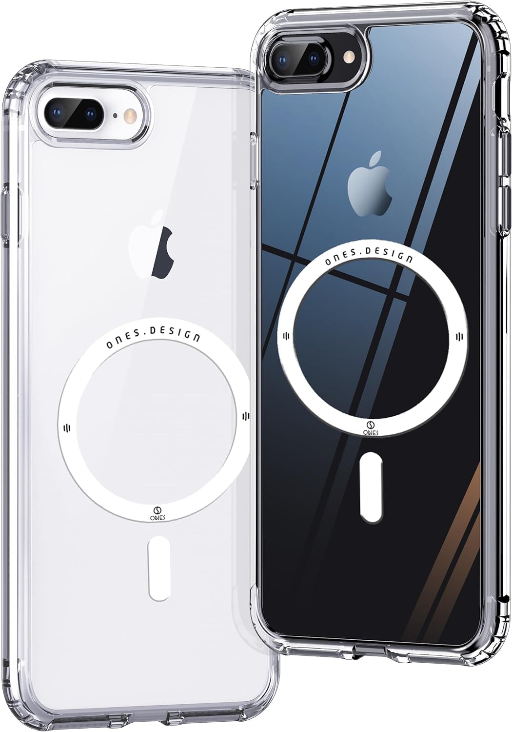 Detalle de ONES Hülle für iPhone 8 Plus / 7 Plus – Klar, MagSafe-kompatibel, stoßfest & langlebig