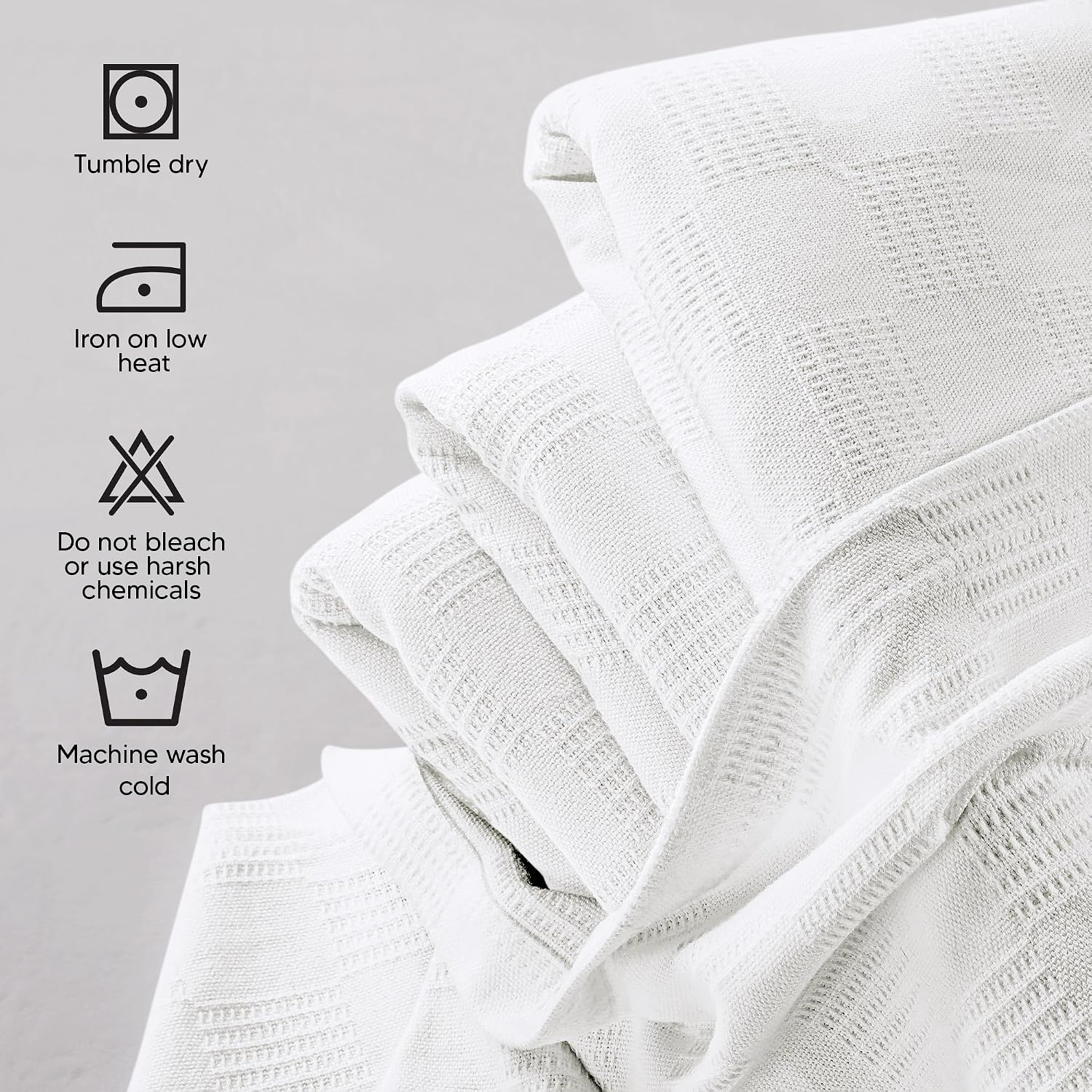 Detalle 1 de Utopia Bedding 100% Cotton Thermal Blanket, White Twin, 90 x 72 Inches