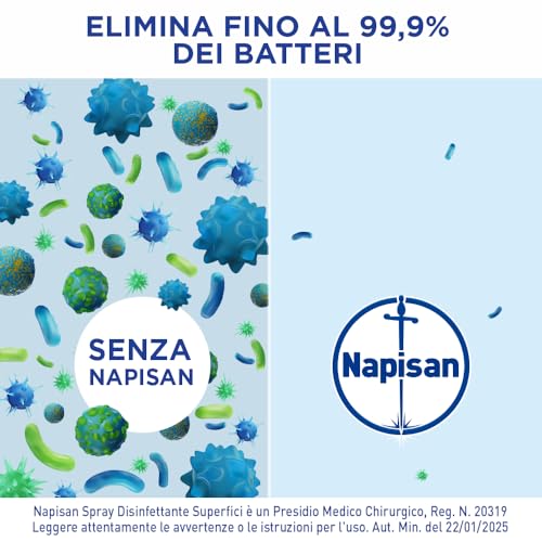 Detalle 2 de Napisan Spray Disinfettante Superfici 740 ml – confezione da 12