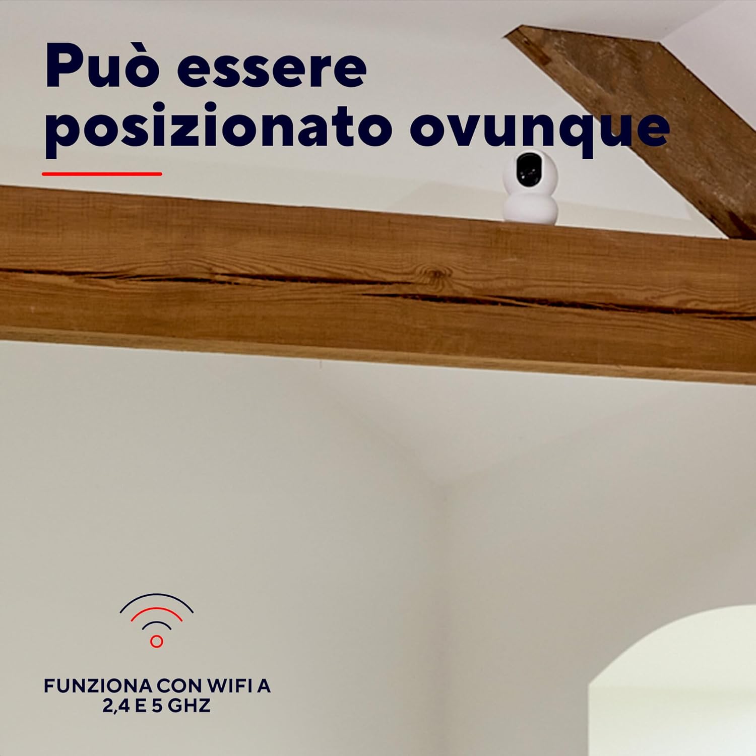 Thumbnail 4 de Trust SMARTCAM-2800 Telecamera WiFi interna 360° con visione notturna, sirena, microfono integrato e rilevamento umano