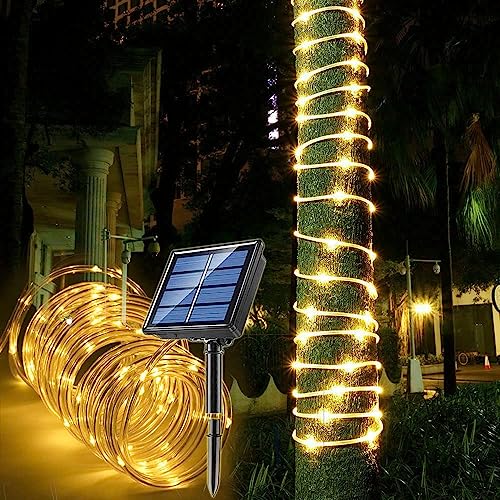 Detalle de Auting Cadena Luces Solares Exterior 10M 100LED 8 Modos Blanco Cálido