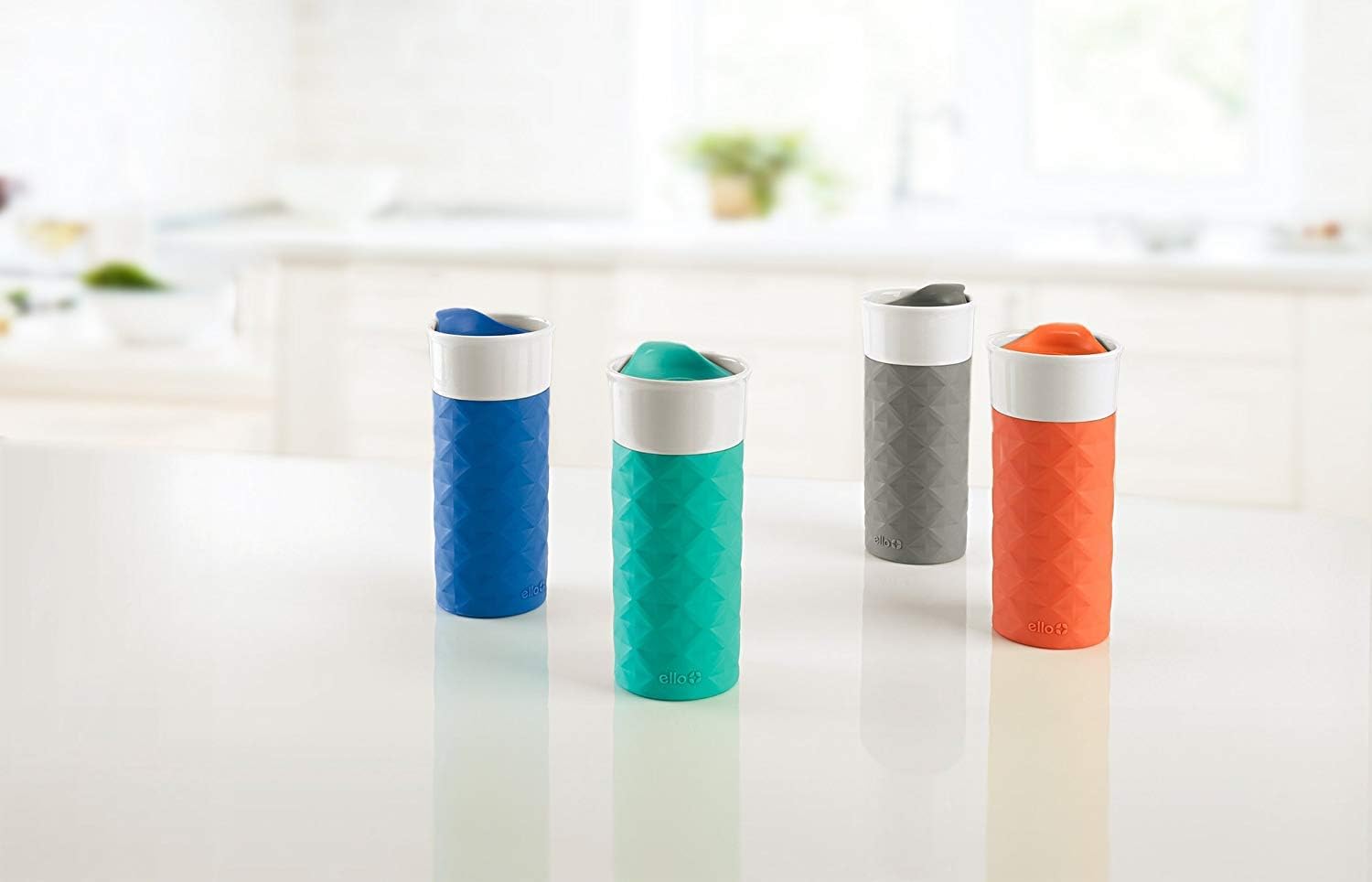 Detalle de Ello Ogden Travel Mug (Ceramic, BPA-Free) with Lid, 16 oz