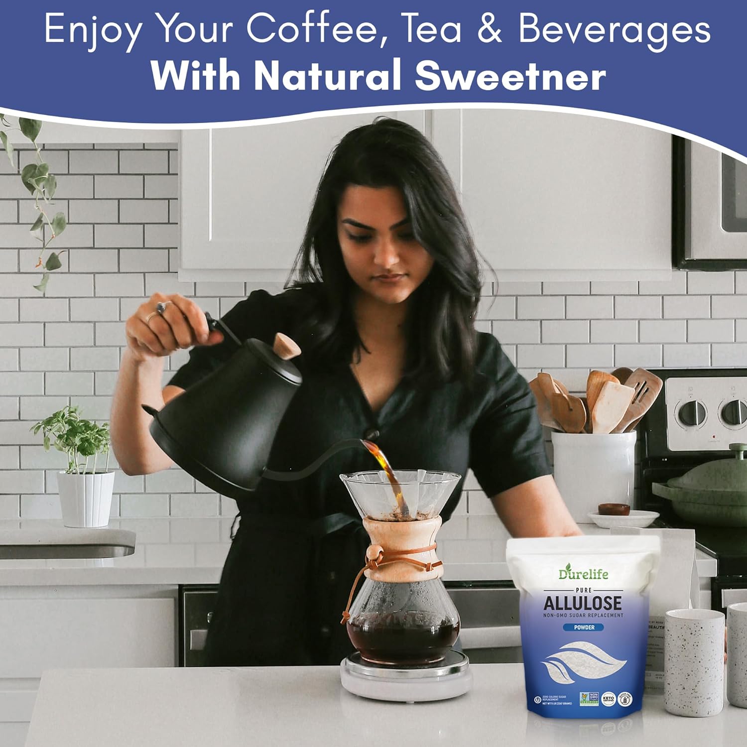 Detalle 2 de DureLife DLA-5lbFBA Powdered Allulose Sweetener, 5 lbs, No Erythritol