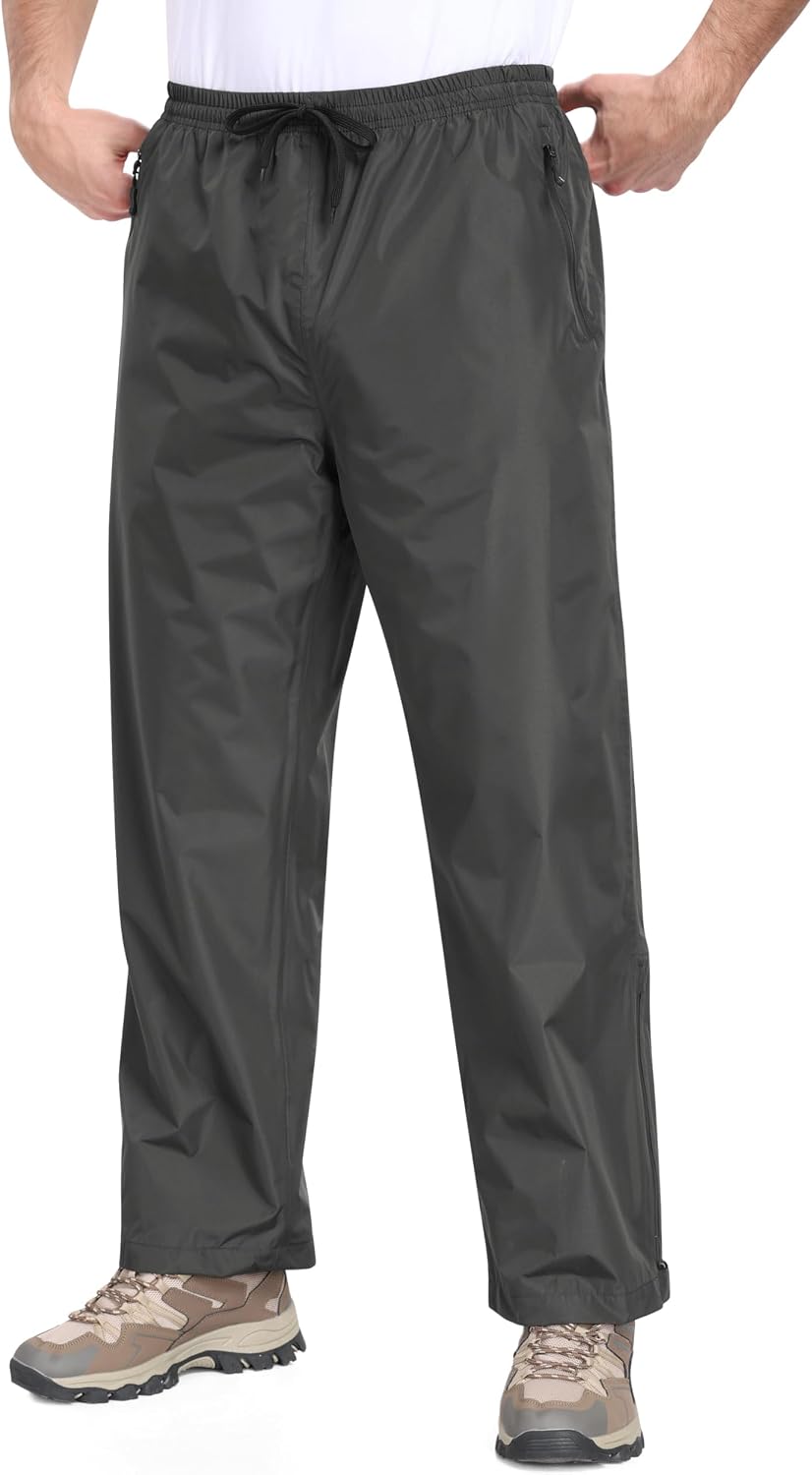 Detalle de Pantalon de pluie homme MoFiz léger imperméable et respirant, coupe-vent pliable avec poches zippées