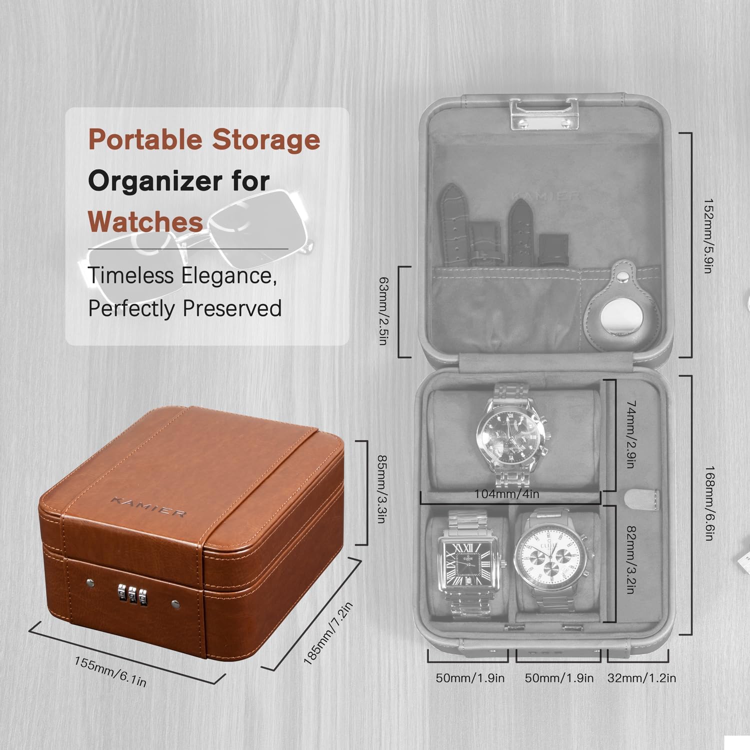 Thumbnail 4 de KAMIER Watch Box 4-slot combination lock case