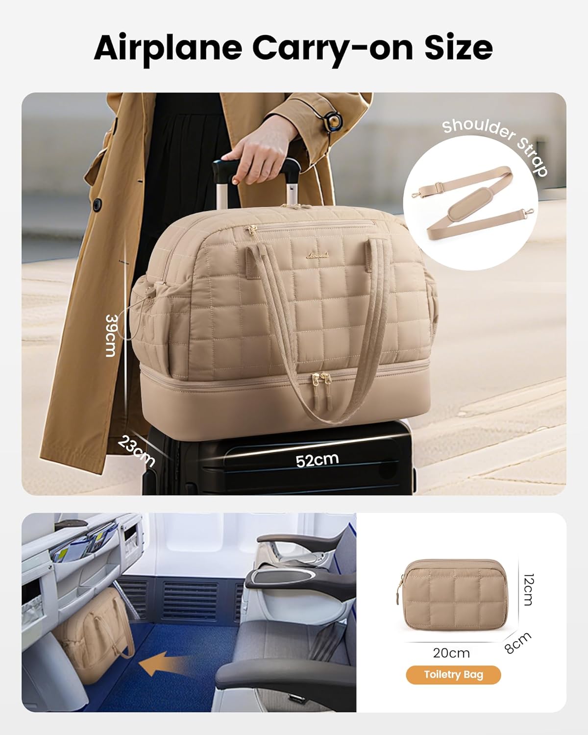 Thumbnail 3 de LOVEVOOK Weekender Reisetasche Damen 45L