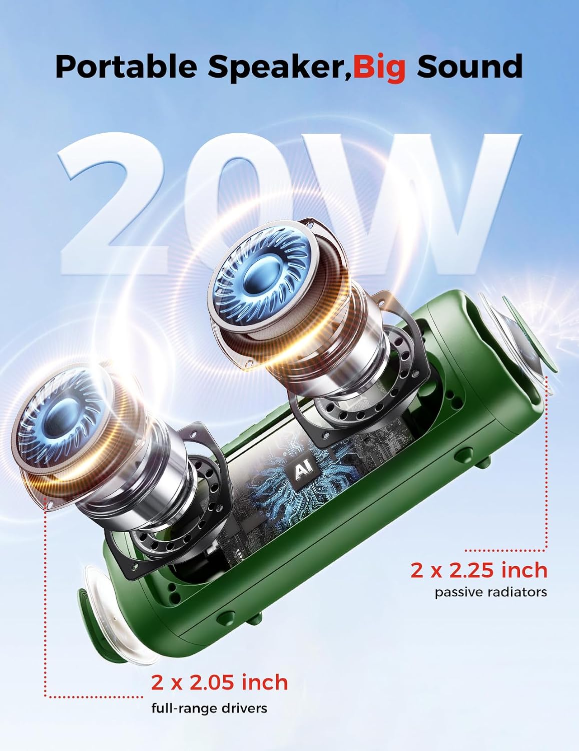 Detalle de BolaButty Bluetooth Speaker Portable Wireless (Green)