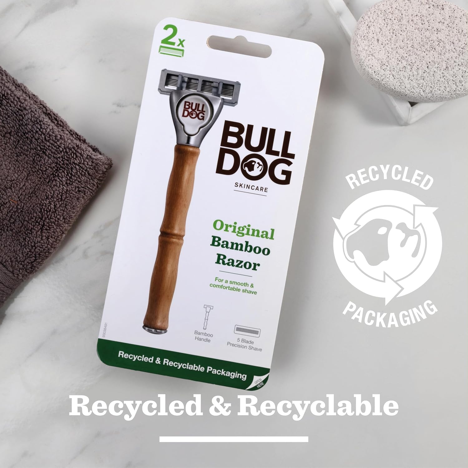 Thumbnail 3 de Bulldog Skincare Original Bamboo Razor Multipack with 9 Blade Refills