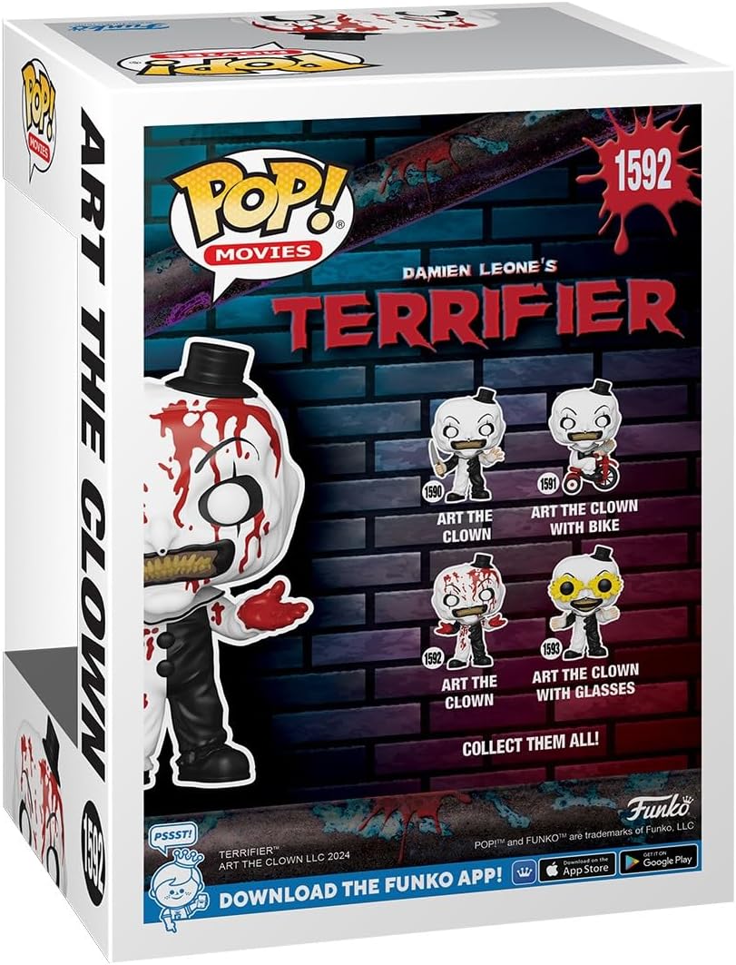 Detalle de Funko POP! テリファー2 アート・ザ・ピエロ(血まみれ)ビニールフィギュア 高さ約9.5cm