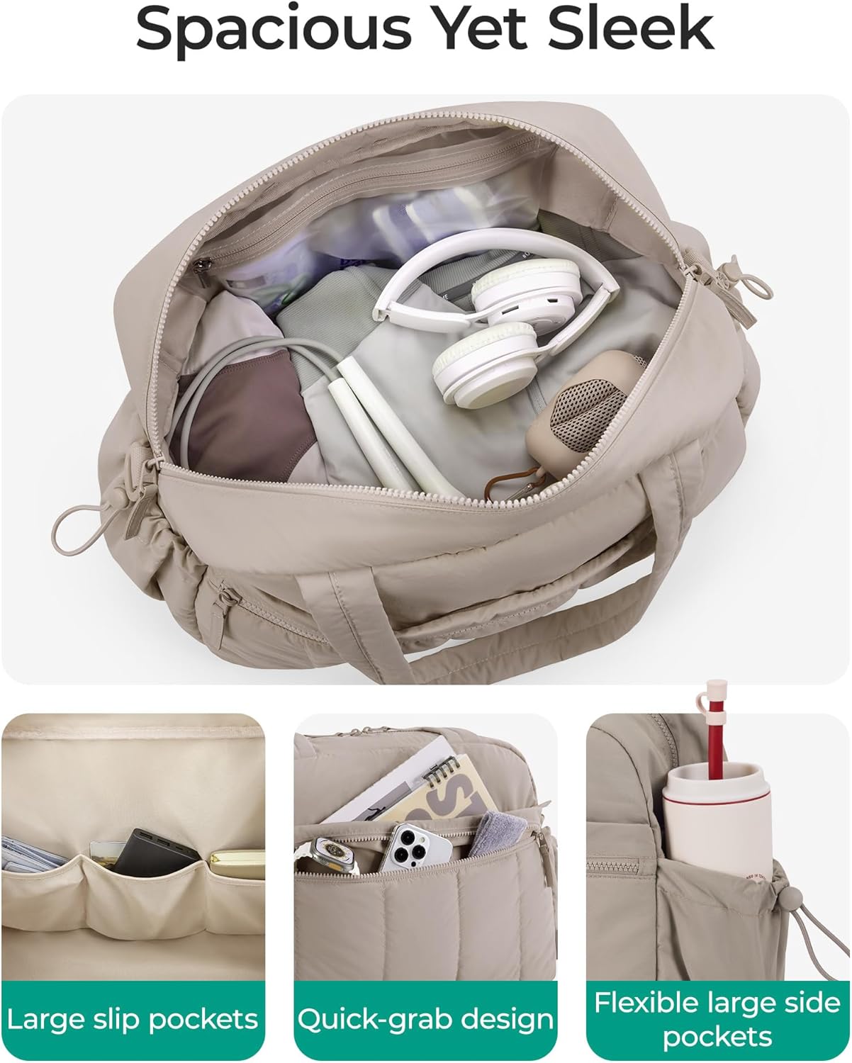 Detalle de BAGSMART Gym Bag for Women Duffle Weekender