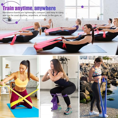 Thumbnail 3 de COFOF Resistance Bands 1.8m/4-Colour Set (4 Levels) – Latex-free Exercise Band