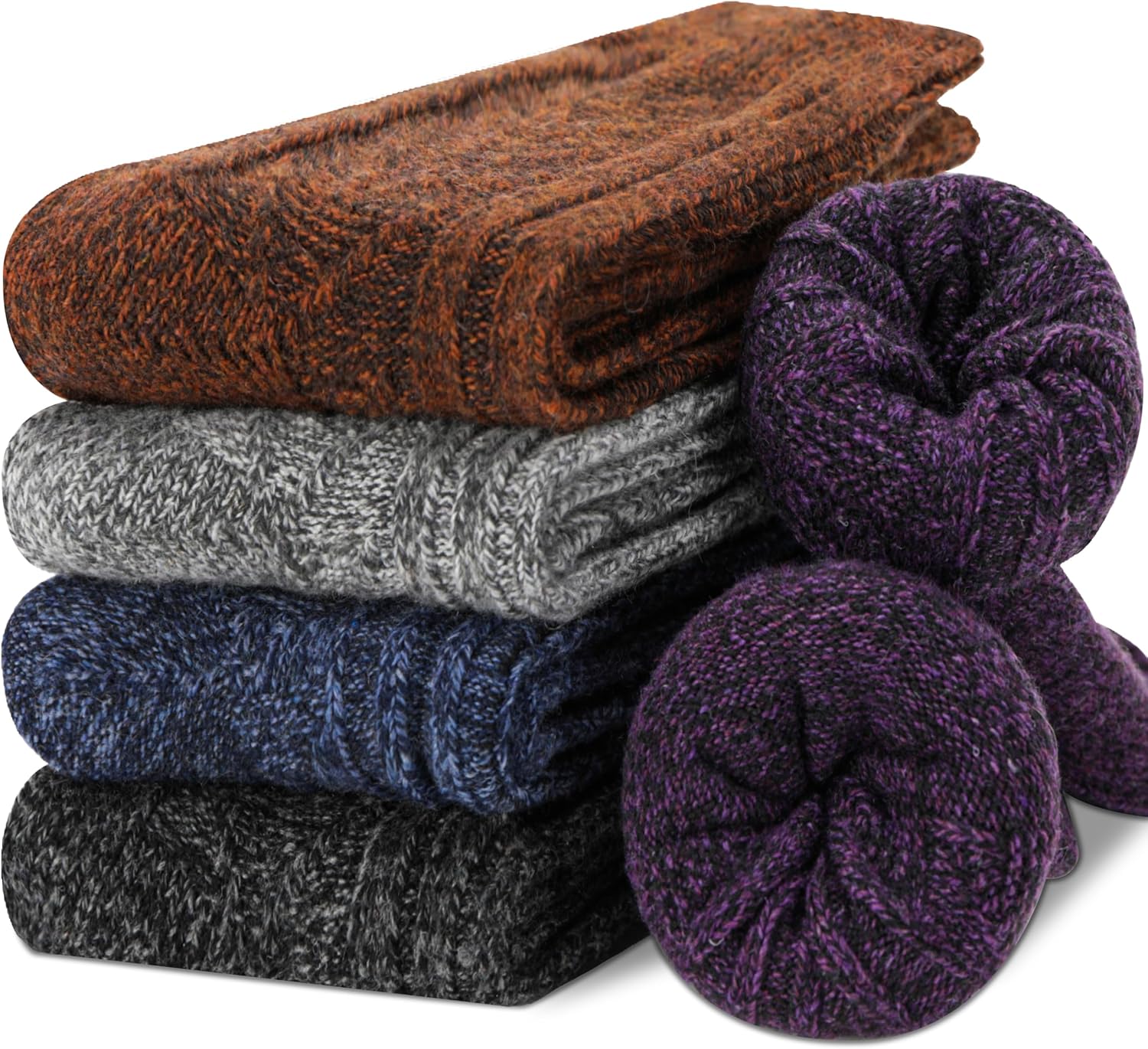 Detalle de EBMORE Womens Merino Wool Socks 5 pairs