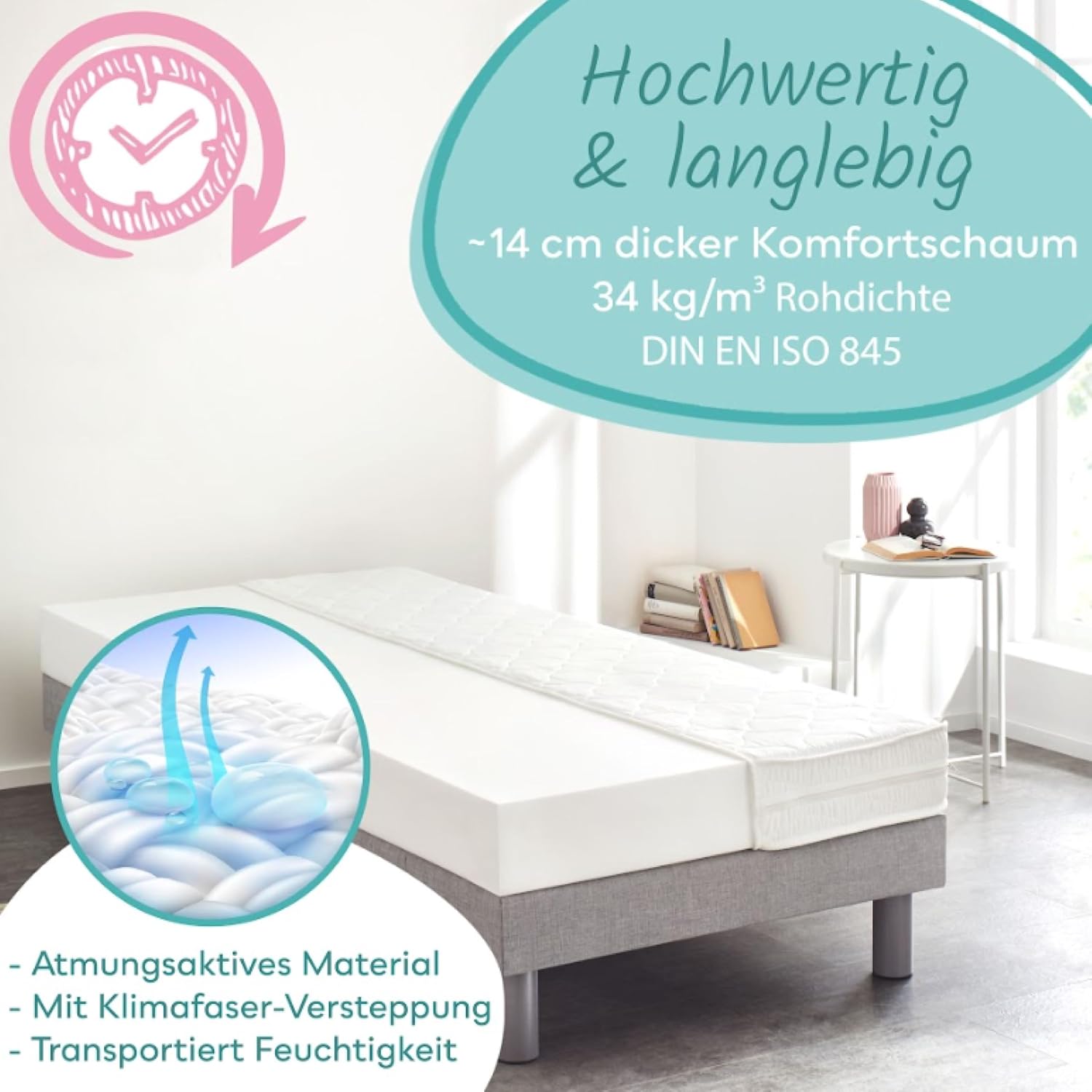 Thumbnail 5 de Sun Garden P1440 ComfortPur Kindermatratze 90x200 cm H2