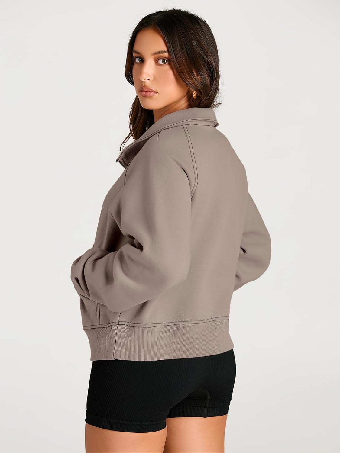 Thumbnail 4 de AUTOMET Women's Half Zip Cropped Fleece Hoodie (Fall 2026)