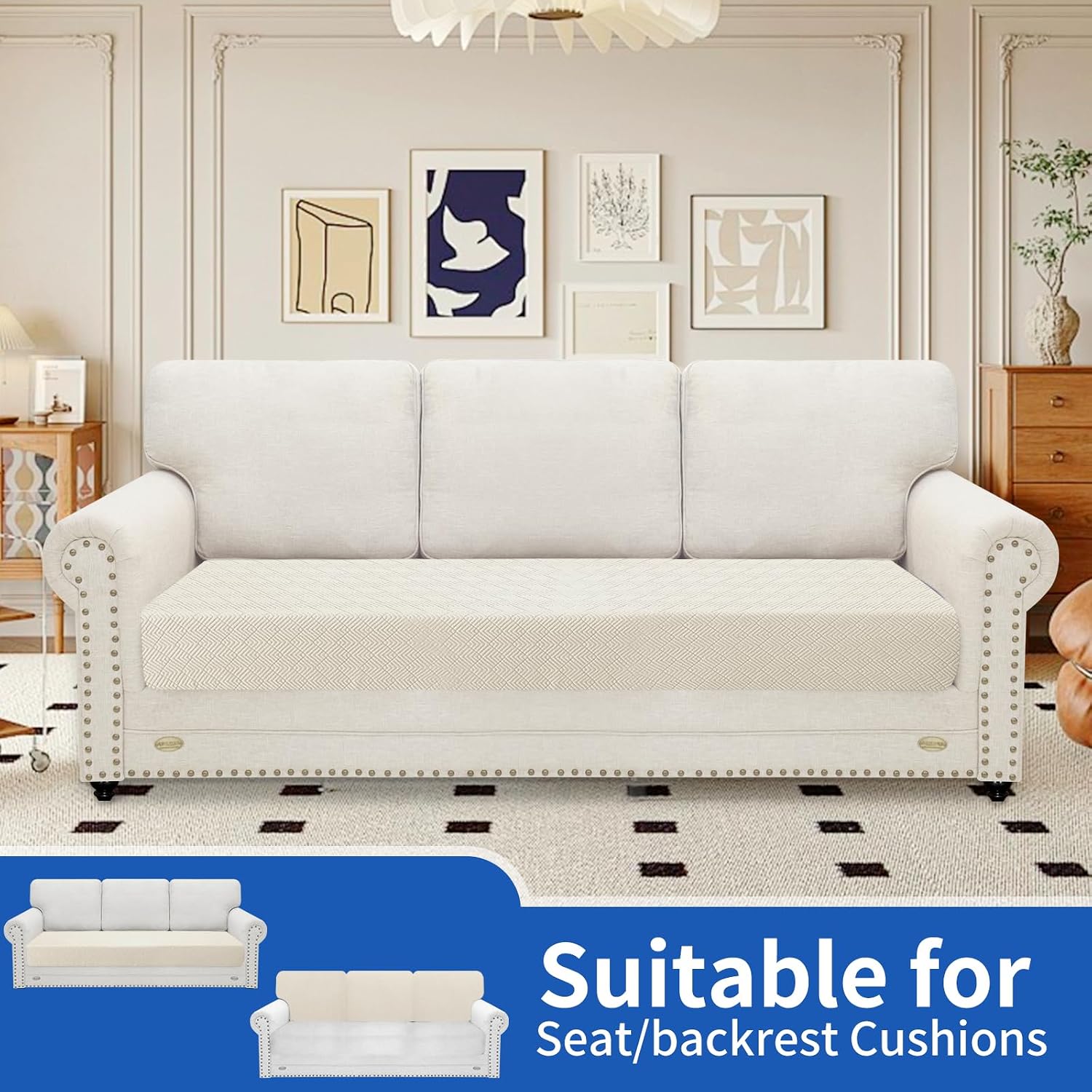 Thumbnail 1 de Ystyle Housse Assise Canapé extensible 3 Place