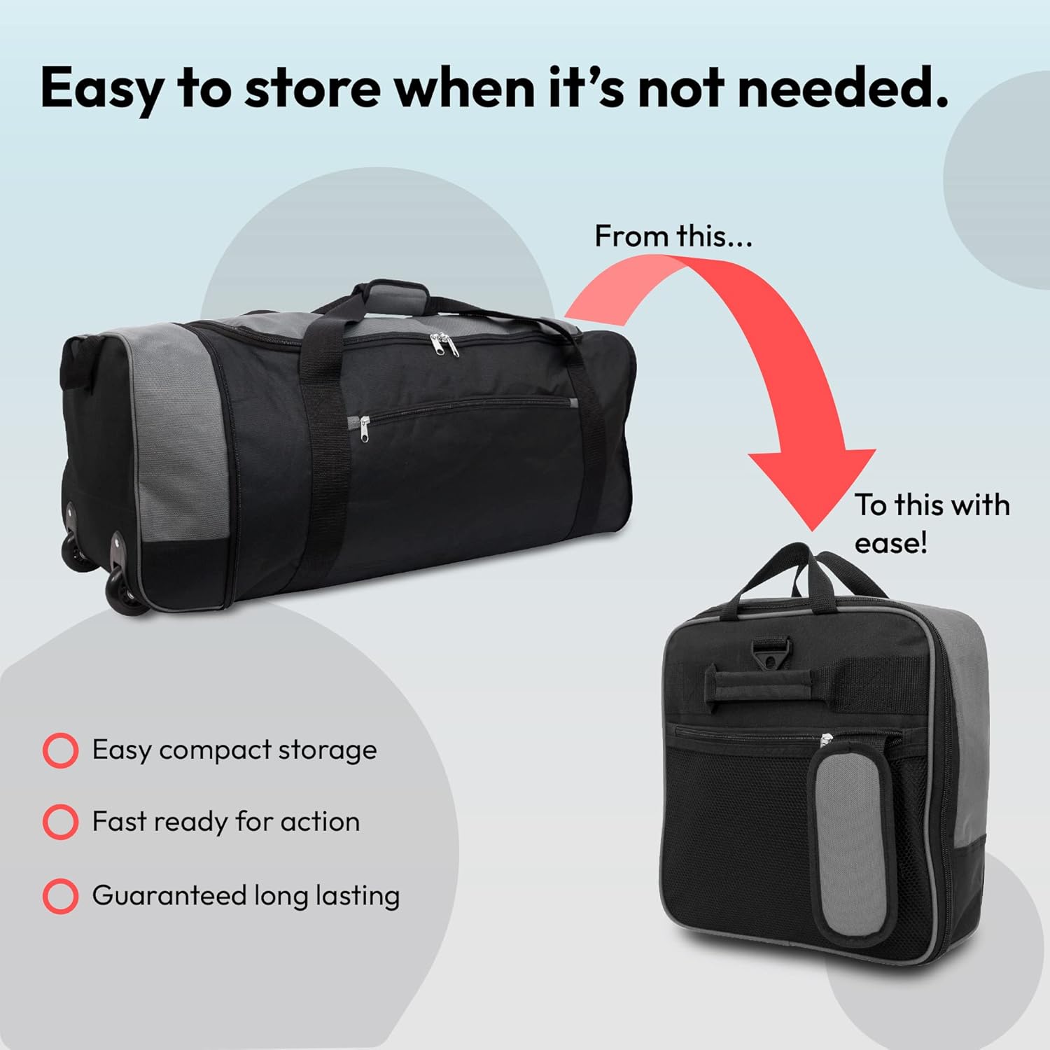 Detalle de iN iSuitcase Large 80L foldable holdall