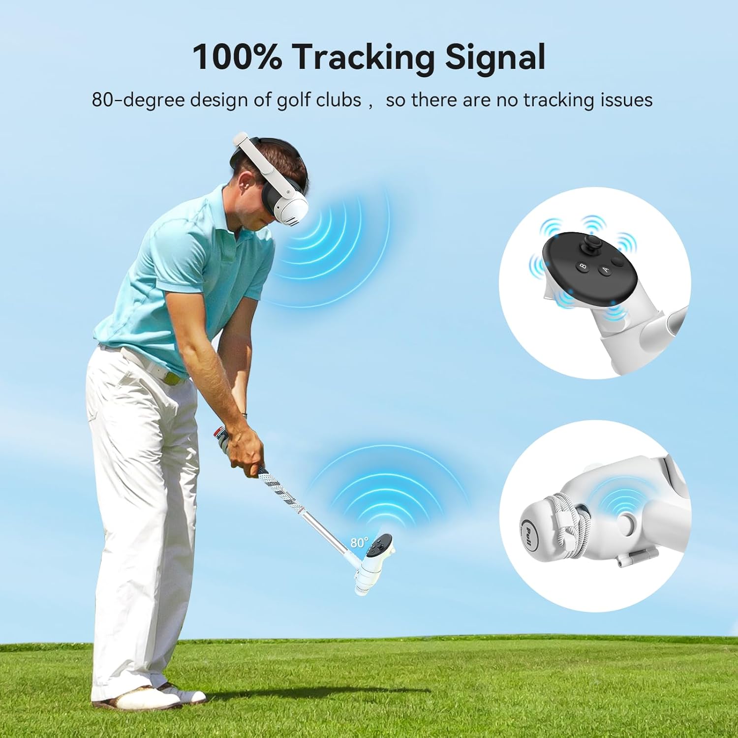 Thumbnail 2 de AMVR Golf Club Attachment for Meta Quest 3S/Quest 3 — Non-Slip Grip with Extended Swing