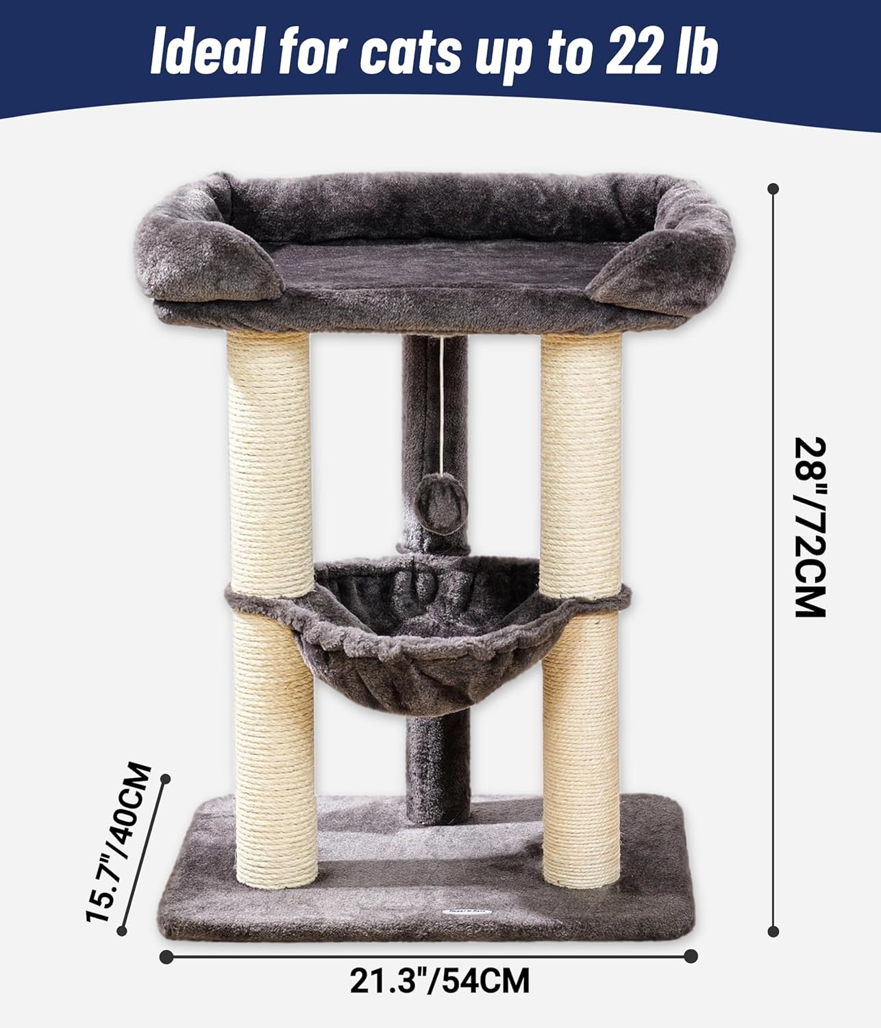 Thumbnail 4 de Happi N Pets 71CM Cat Tree Tower
