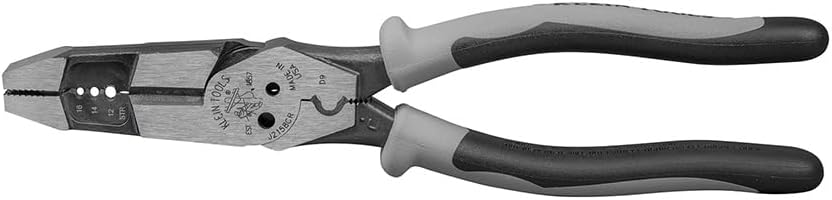 Detalle de Klein Tools J215-8CR: Pinza ibrida 3-in-1 per spellare, tagliare e crimpare (209 mm)