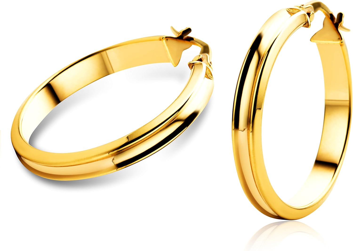 Thumbnail 1 de Orovi Boucles d'Oreilles Femme en Or Jaune 9 Carats (375) – Créoles hypoallergéniques, faites main en Italie