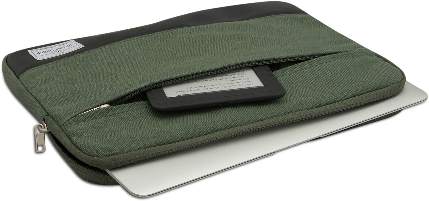 Detalle de Johnny Urban Custodia MacBook Pro 13 / MacBook Air (2018) in tela con tasca laterale verde
