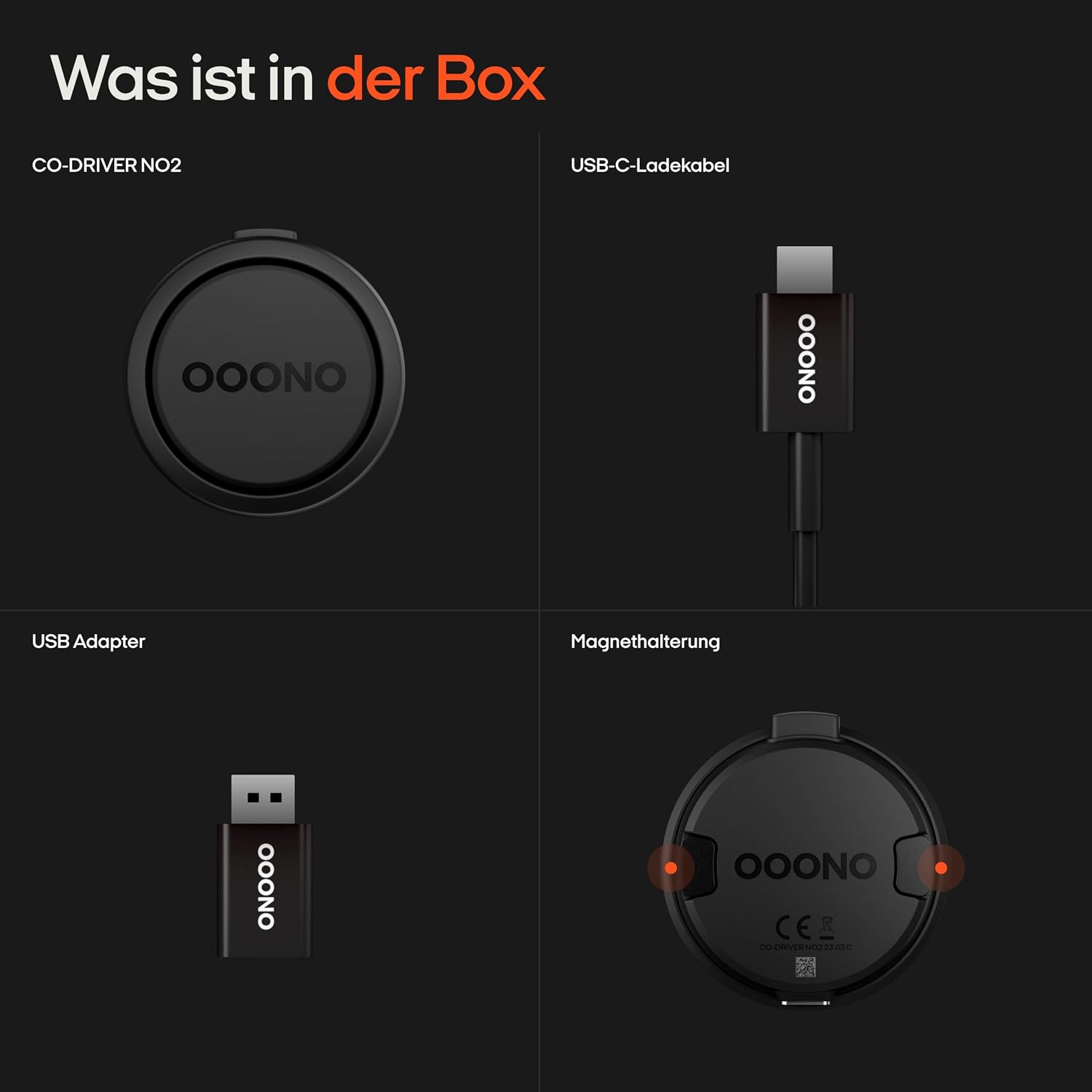 Thumbnail 6 de OOONO Co-Driver NO2 Schwarz – Optimierter Co-Driver fürs Auto