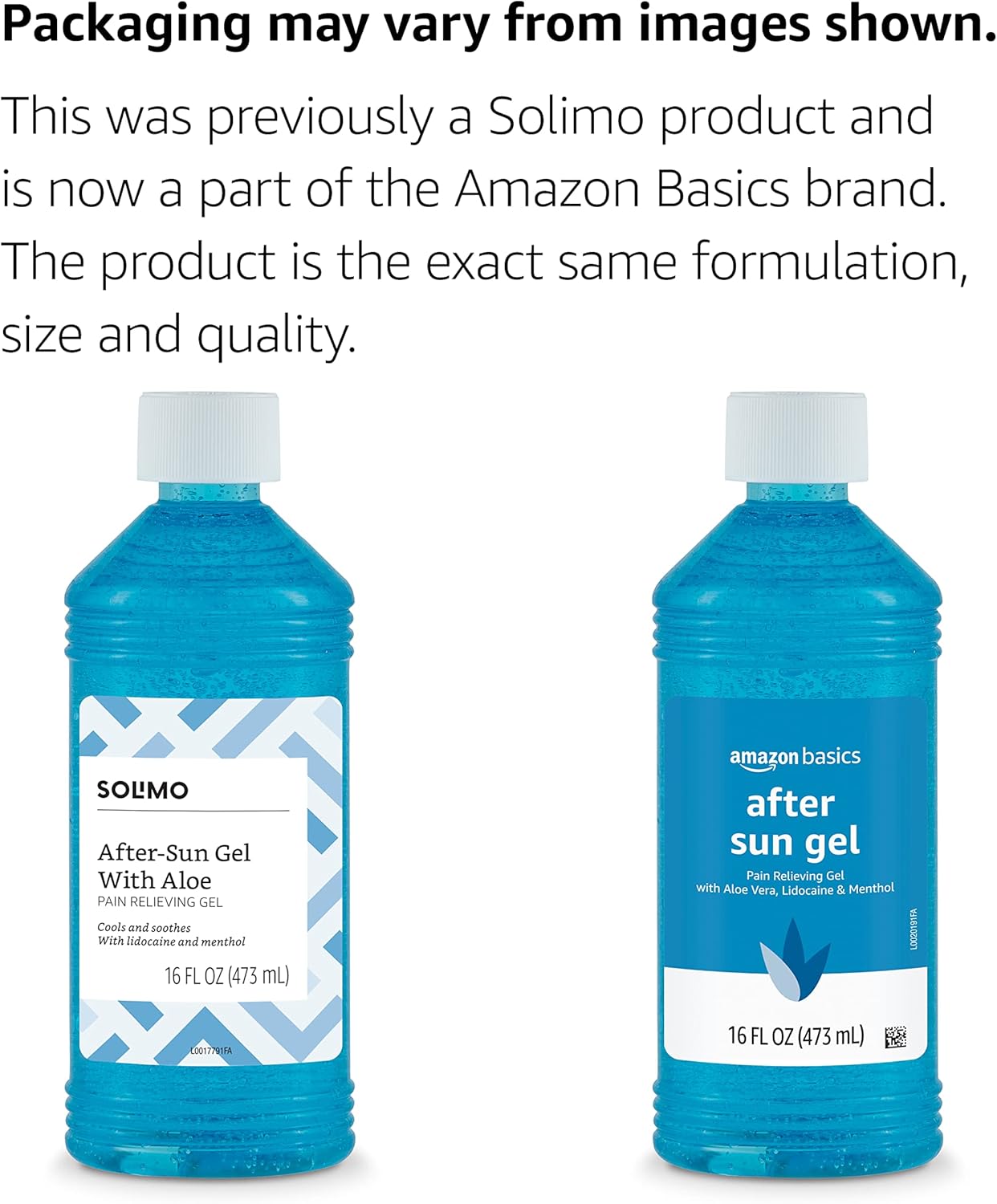 Thumbnail 1 de Solimo After Sun Gel with Aloe, Lidocaine and Menthol (16 fl oz)