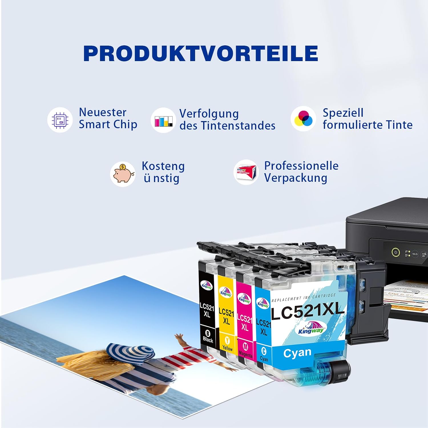 Detalle 2 de LC521 Druckerpatronen 4er Pack XL