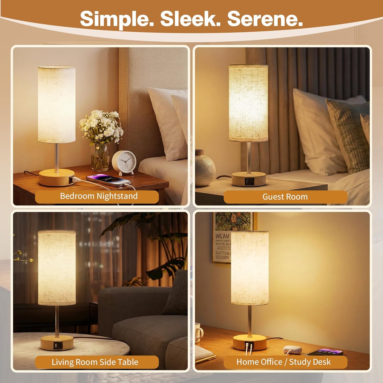 Thumbnail 6 de UPXNBOR Nachttischlampe 34,5 cm