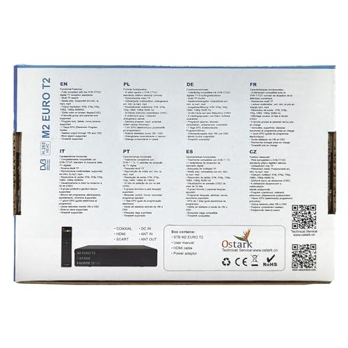 Thumbnail 6 de Ostark Euro T2 Receptor TDT Full HD 🎥 para Dos TV