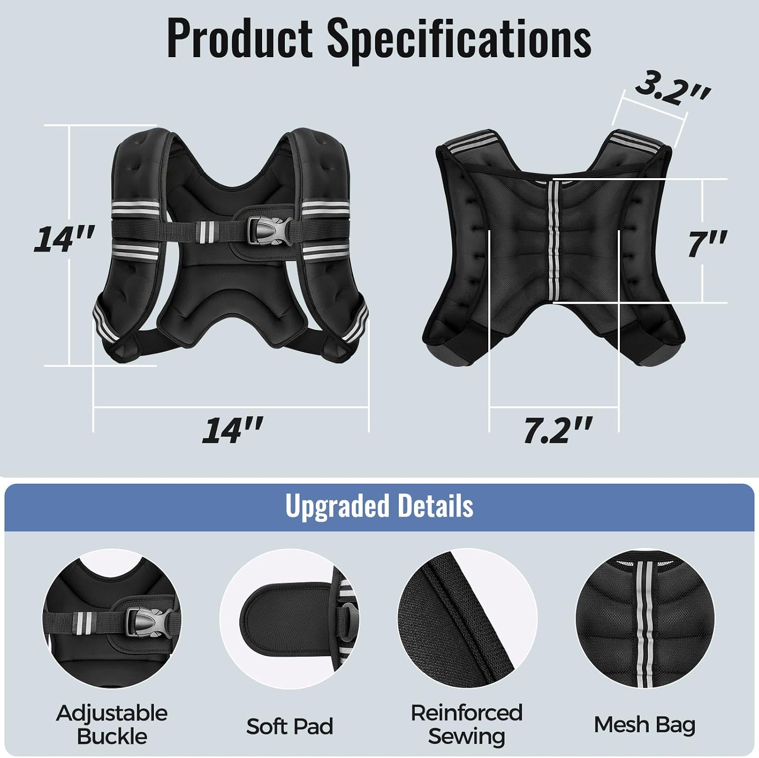 Thumbnail 5 de Zeerun Weighted Vest: Ergonomic, Adjustable Weight for Walking, Running, and Strength Training