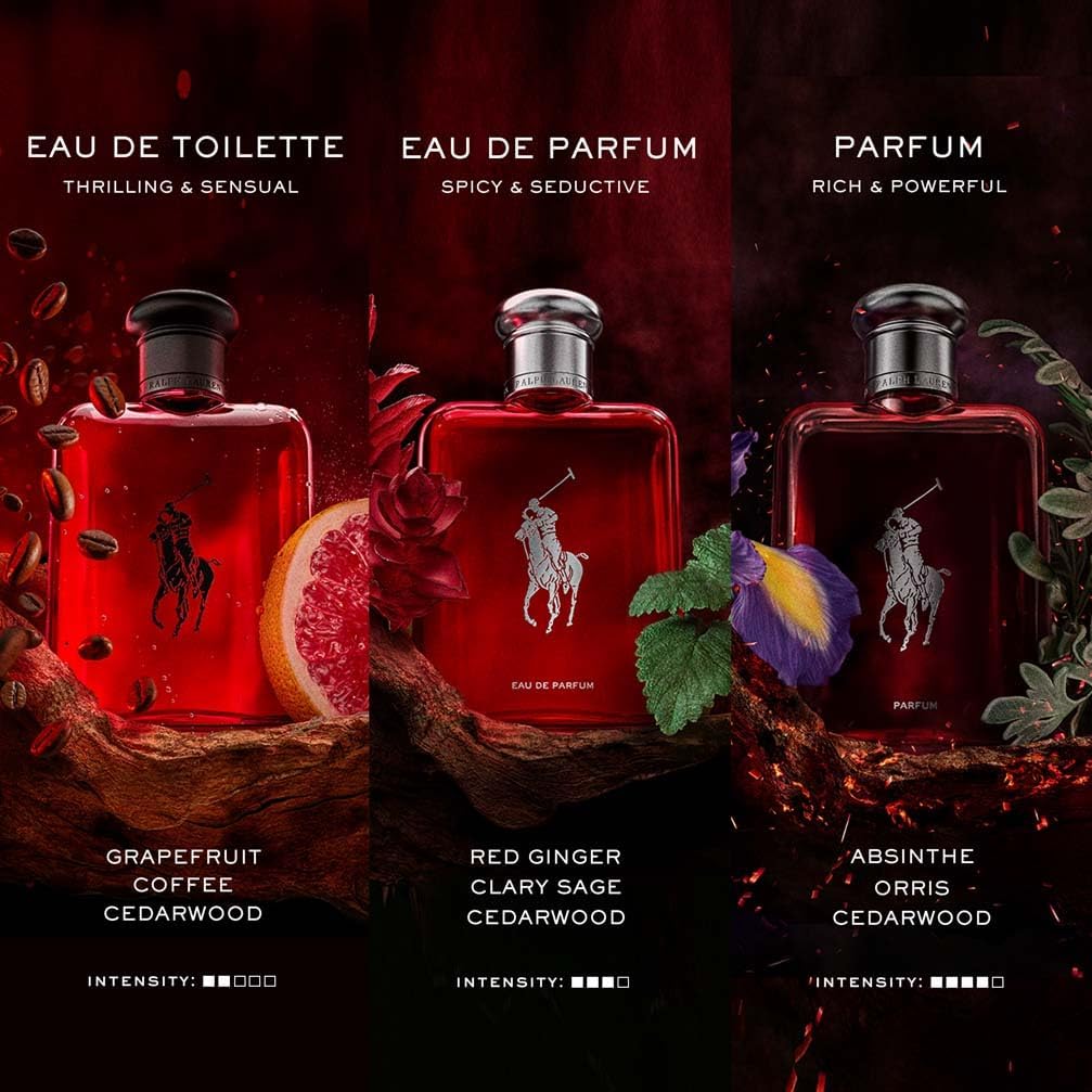 Detalle de Ralph Lauren Polo Red Parfum Refill Bottle – Intense Ambery Scent