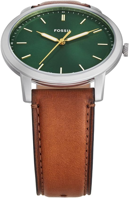 Detalle 2 de Fossil Herrenuhr The Minimalist 3H FS5439 – Quarz, 44 mm Gehäuse und Lederarmband