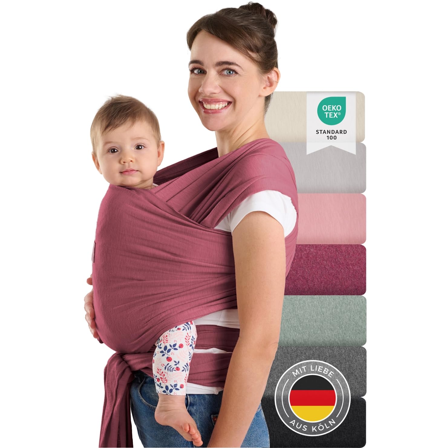 Thumbnail 6 de Laleni Tragetuch Baby – Neugeboren bis 15 kg, 100% Baumwolle, OEKO-TEX, 5,10 m Beige