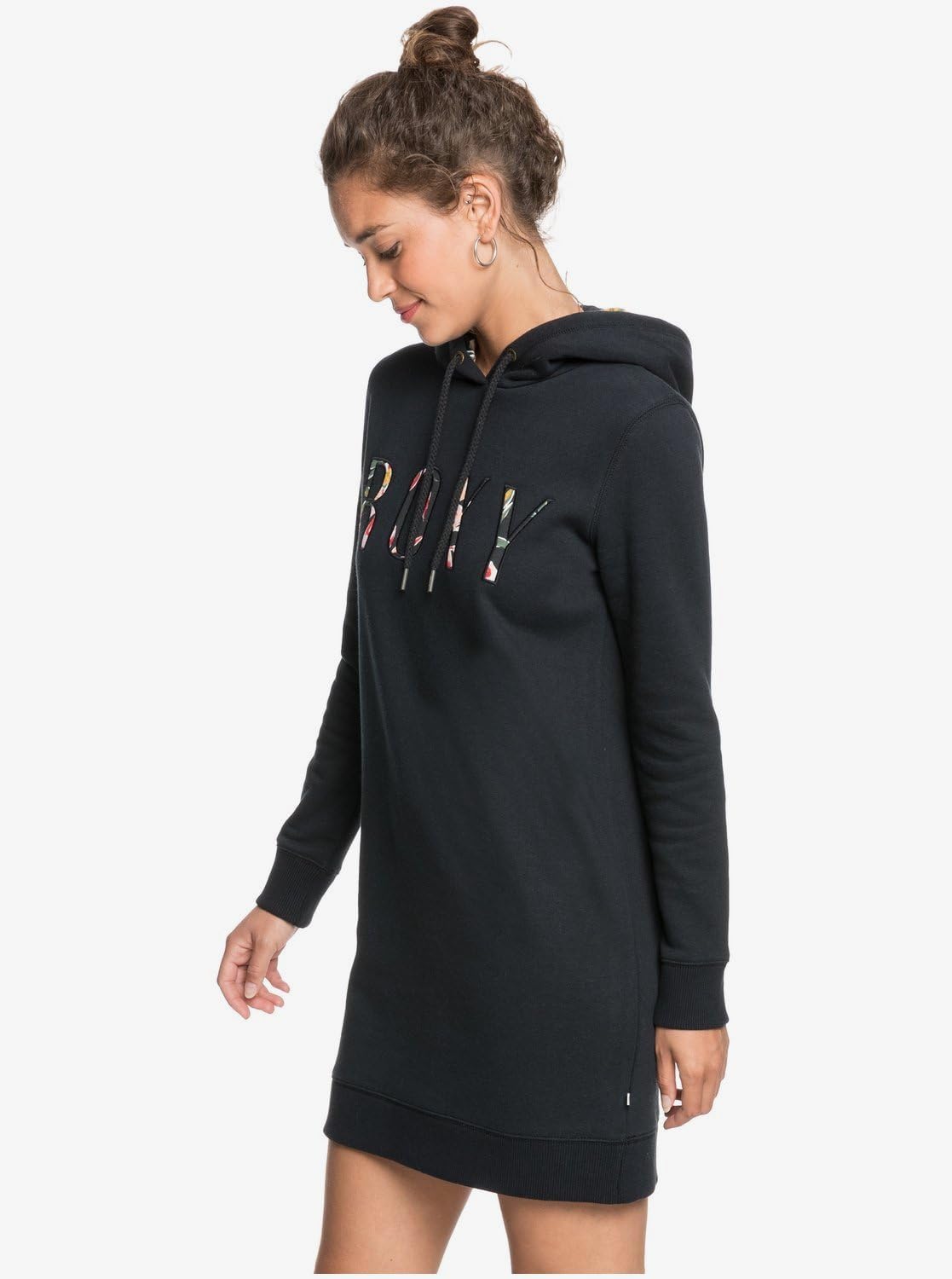 Detalle de Robe décontractée femme Roxy Be Rider J Ktdr Kvj0 — mélange coton/polyester, coupe droite et capuche imprimée