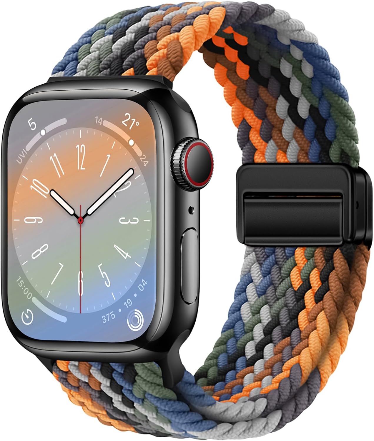 Imagen de Qimela Sport Loop Magnetic Stretchy Braided Band for Apple Watch (38mm–49mm) en OfertitasTOP