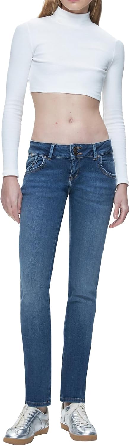 Detalle de LTB Jeans Molly 200 – jean bleu femme 30W/30L, coupe basse et ajustée