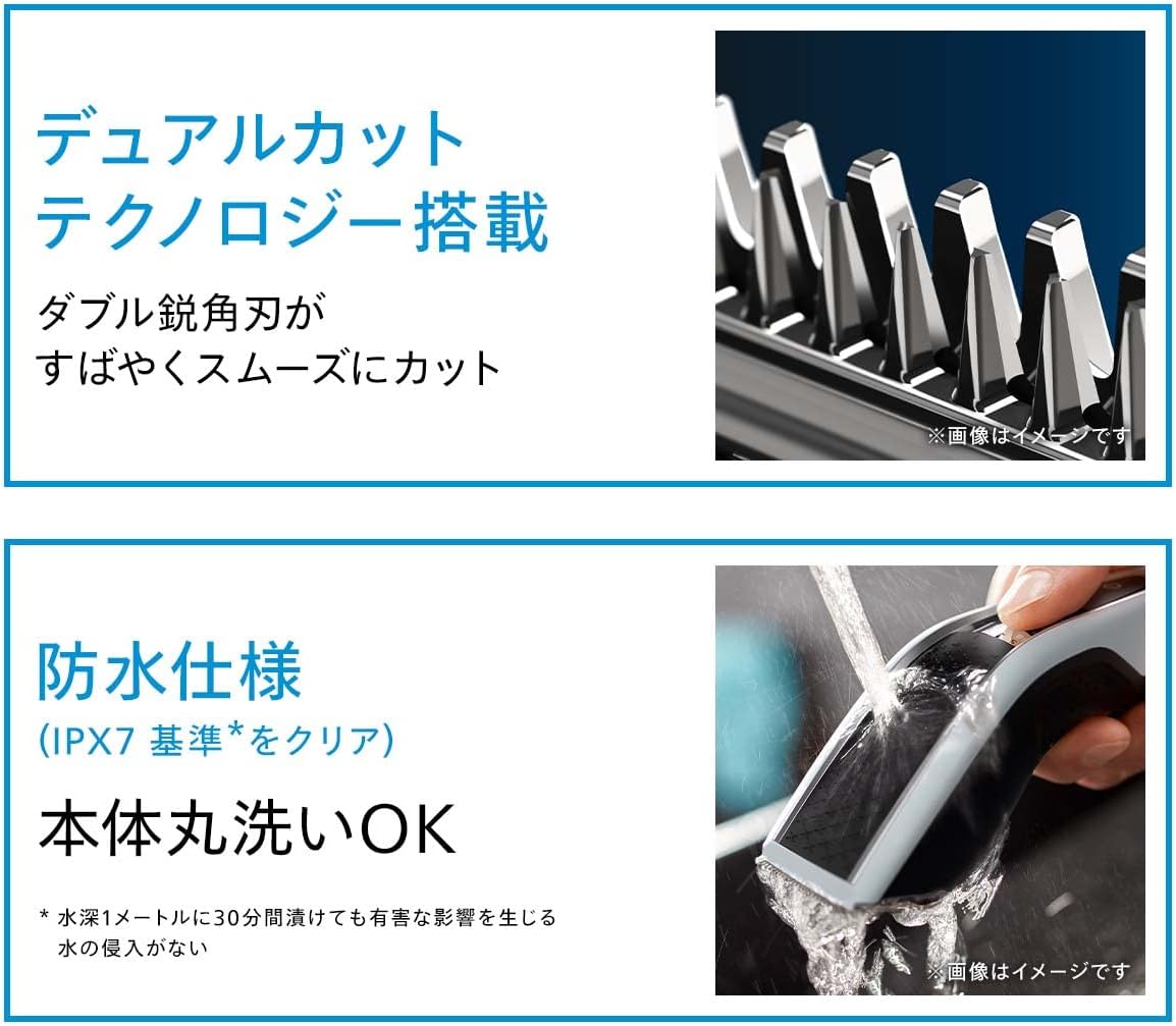 Detalle 2 de フィリップス 5000シリーズ HC5610/60 ヘアーカッター 27段階調整・防水仕様・ターボモード