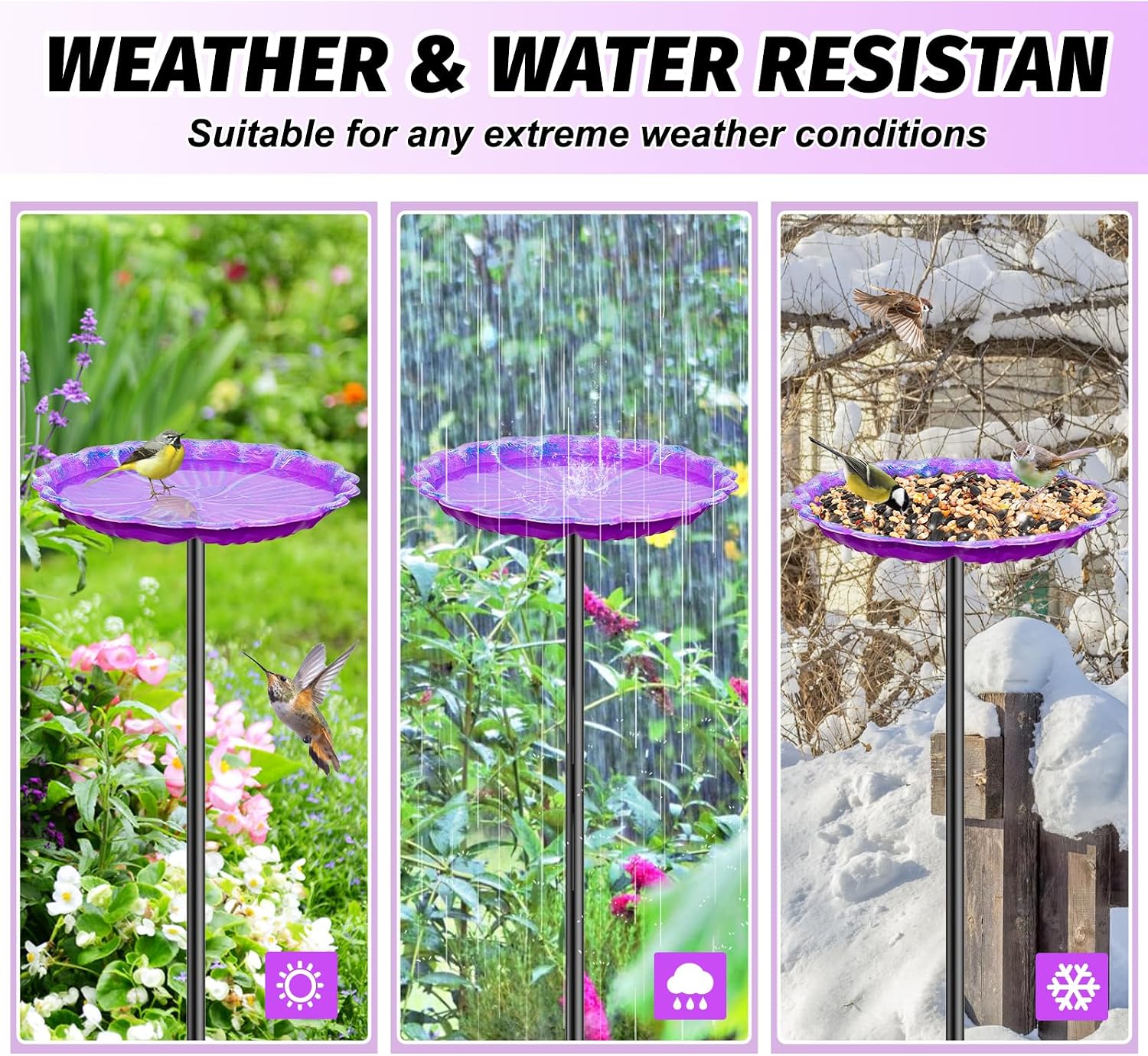 Detalle de MeyRolizn Bird Bath in Metal