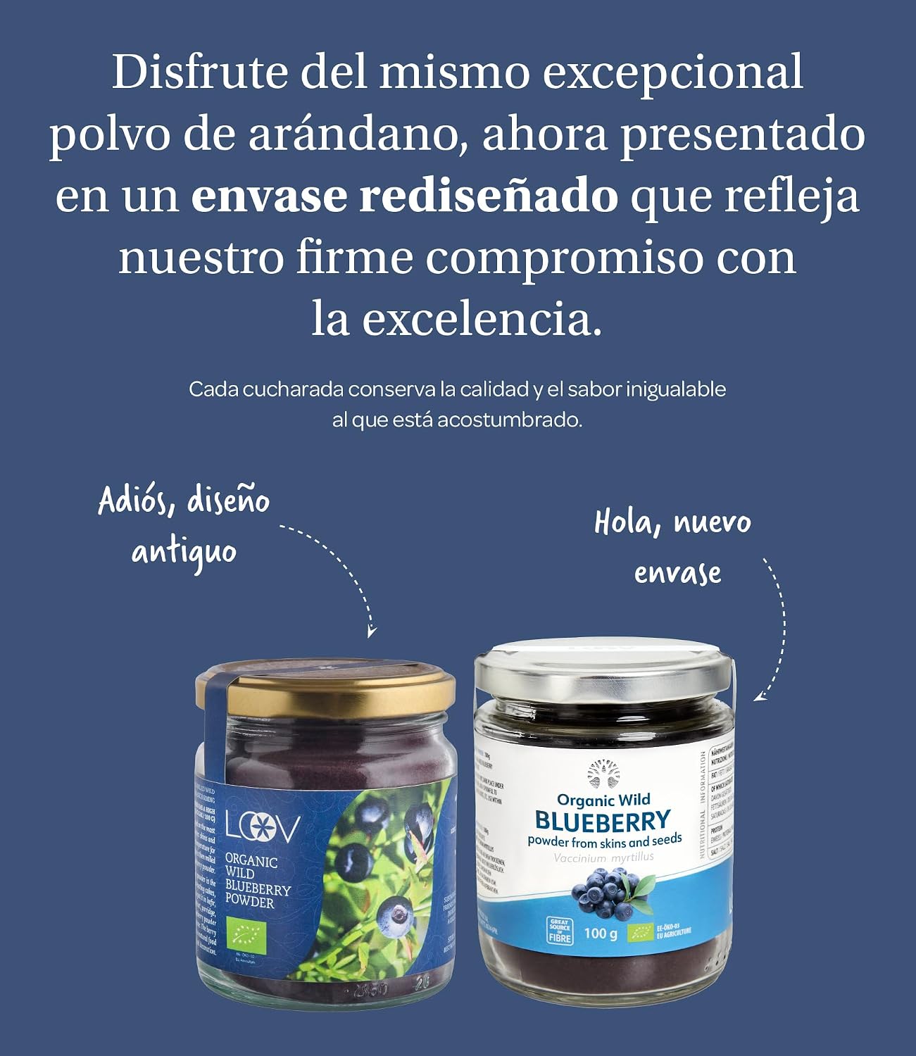 Detalle de LOOV Polvo de Arándano Silvestre Orgánico 🍇 100g