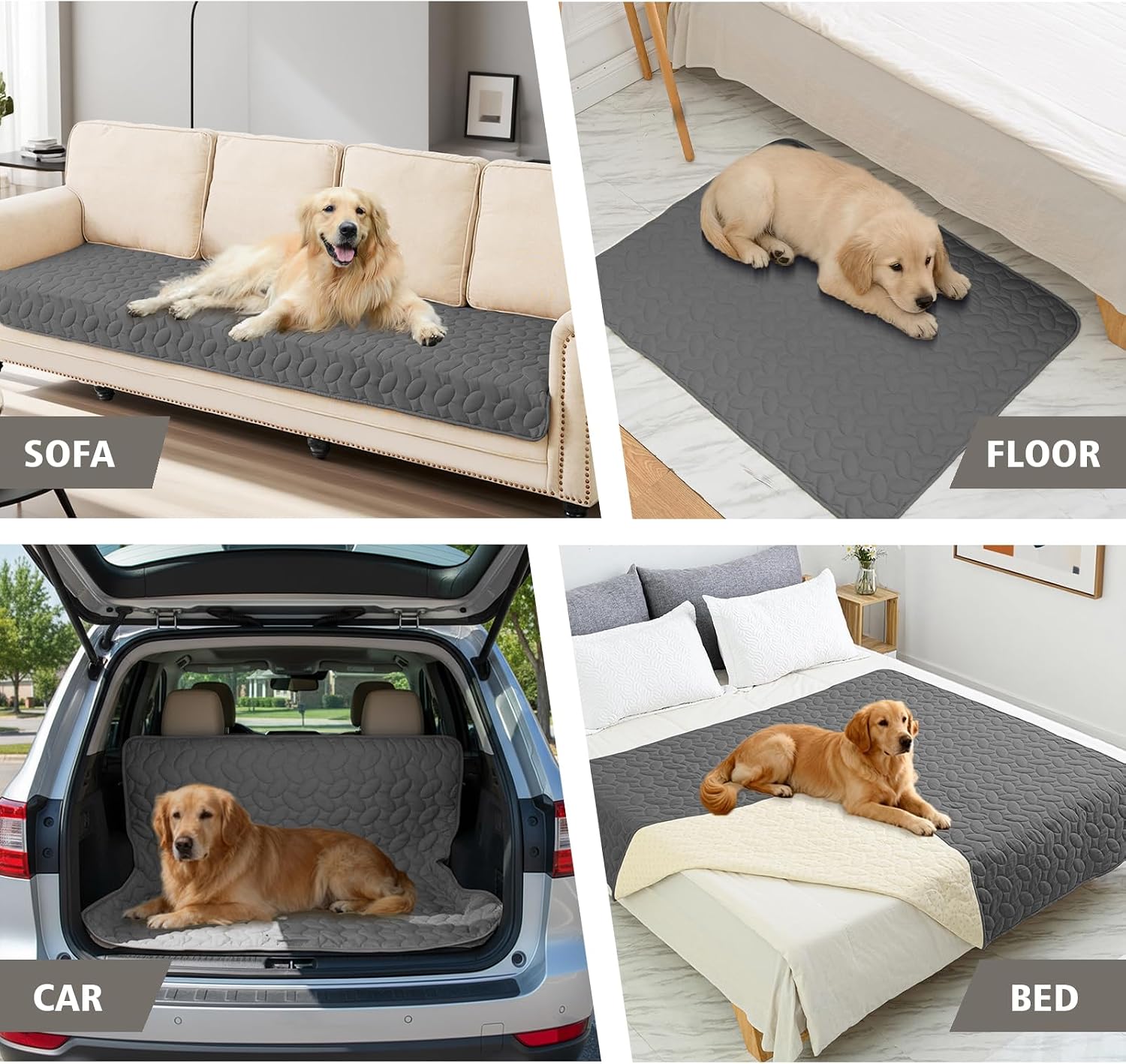 Thumbnail 2 de Ameritex Waterproof Pet Bed Cover with Anti-Slip Design (Darkgrey, 30x53 Inch)