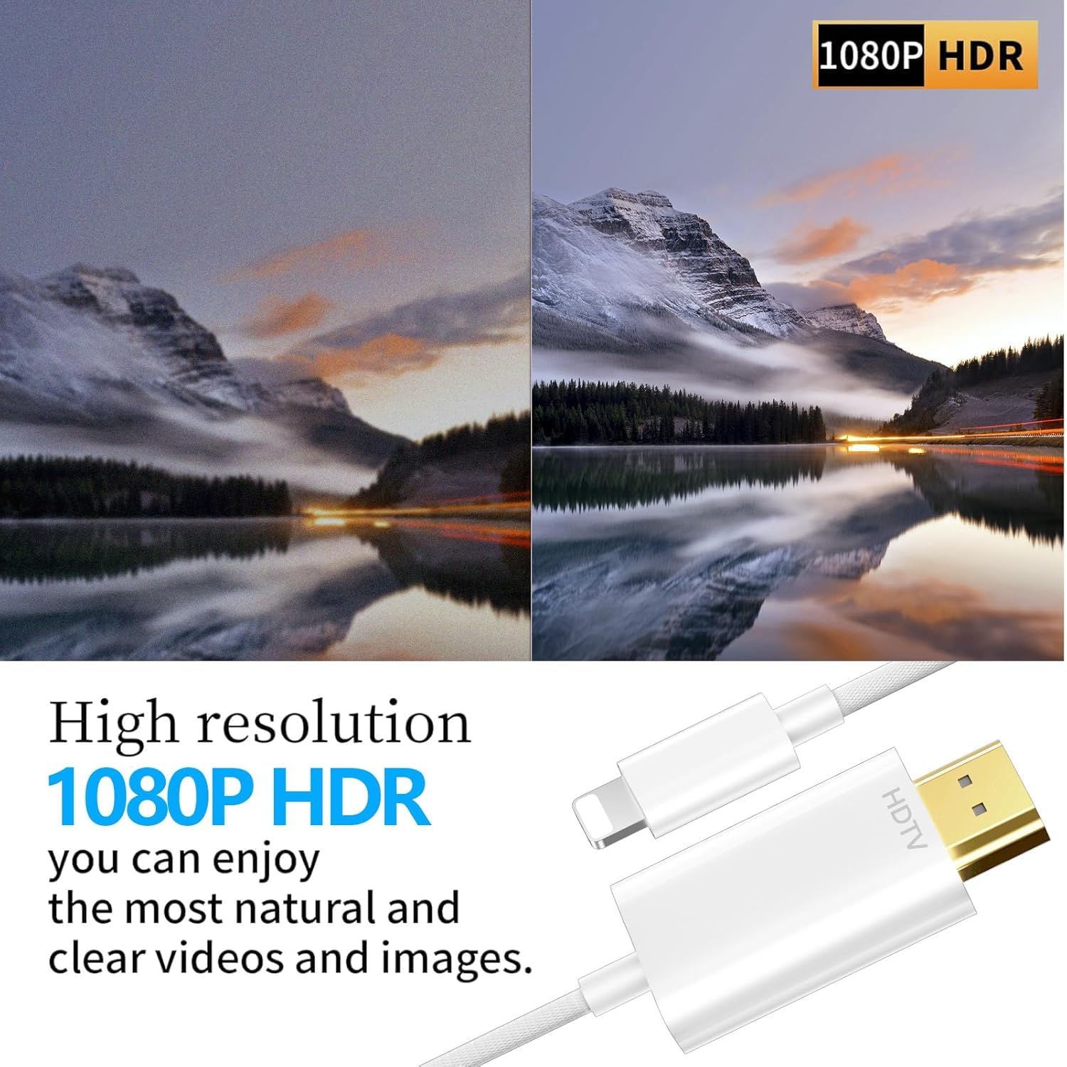 Thumbnail 4 de Vecbmn RM-2M-HDMI HDMI-kabel voor iPhone, iPad en iPod, 2 m, 1080p