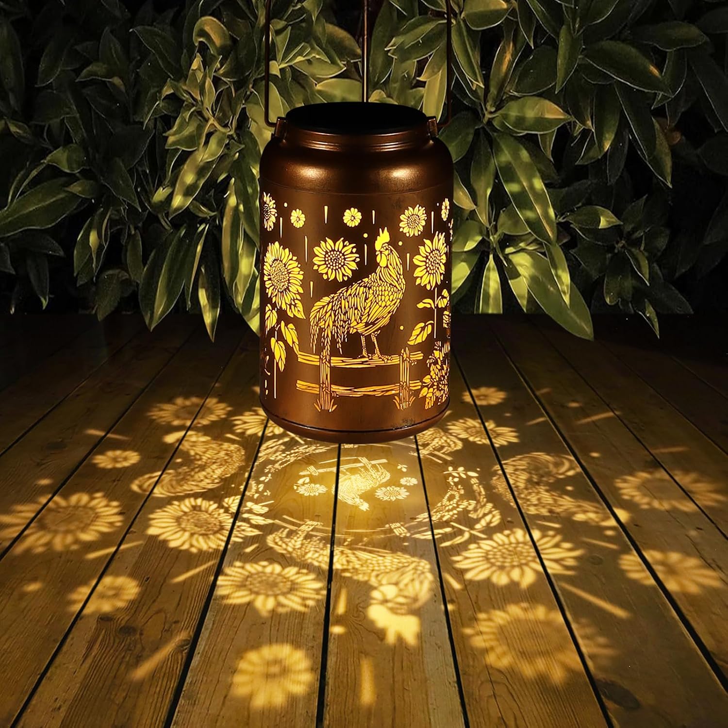 Thumbnail 2 de Rooster Solar Lanterns Hanging Waterproof Garden Decor 🏮