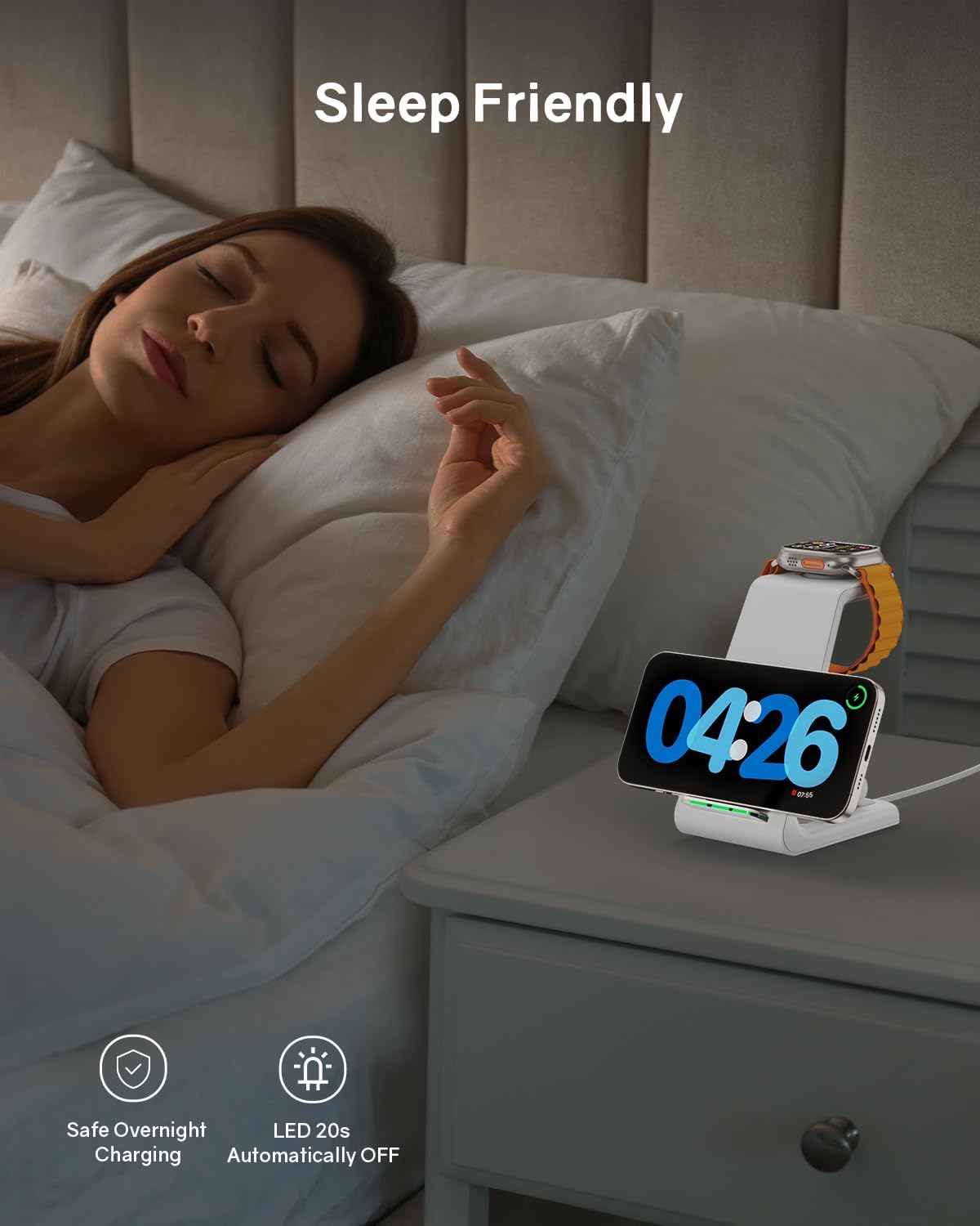 Thumbnail 5 de CIYOYO Wireless Charging Station for Apple (3-in-1) Stand Dock for iPhone, Apple Watch & AirPods