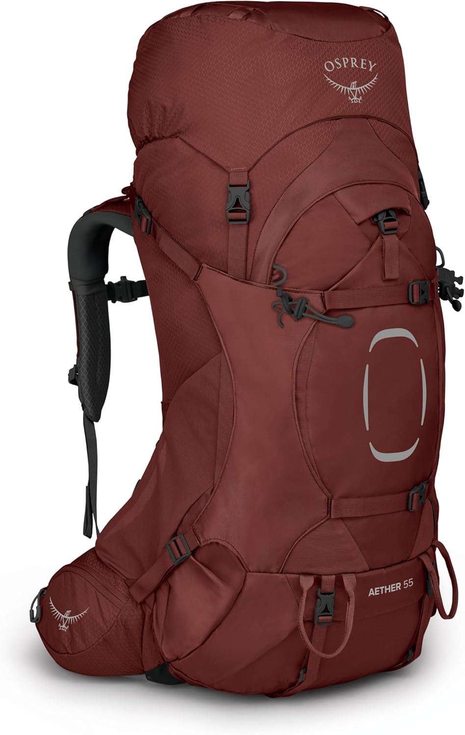 Detalle de Osprey Aether Men’s Backpack — adjustable fit with AirScape back panel for heavy loads