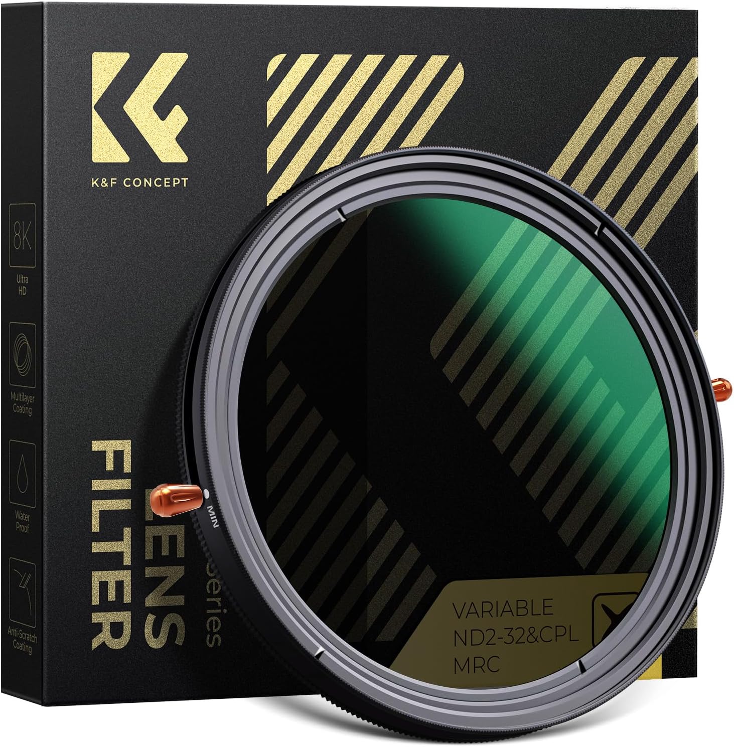 K&F CONCEPT Nano-Xcel 43MM Filtro CPL ND2-32