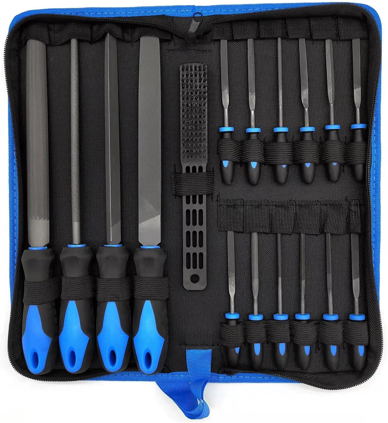 Thumbnail 5 de Xynovate Needle Files Set (13PCS) for Wood & Metal Work – Steel + Diamond Files with Brush and Zipper Bag