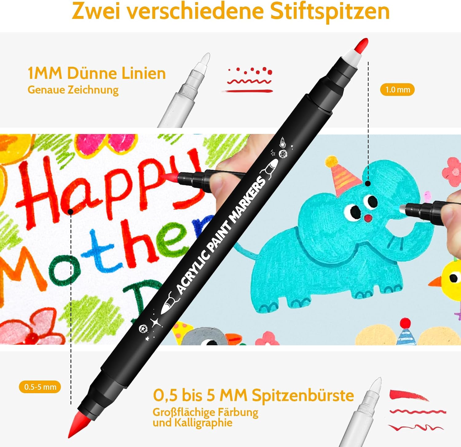 Detalle 2 de ZOOI Ostergeschenke Kinder Acrylstifte 24